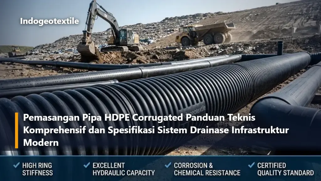 Pemasangan Pipa HDPE Corrugated Panduan Teknis Komprehensif dan Spesifikasi Sistem Drainase Infrastruktur Modern