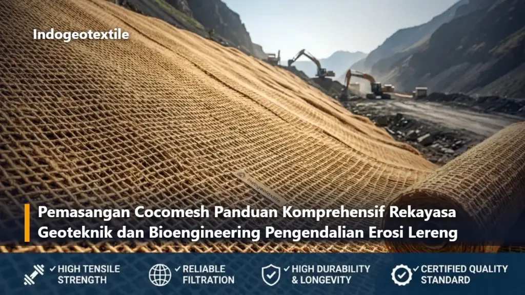 Pemasangan Cocomesh Panduan Komprehensif Rekayasa Geoteknik dan Bioengineering Pengendalian Erosi Lereng