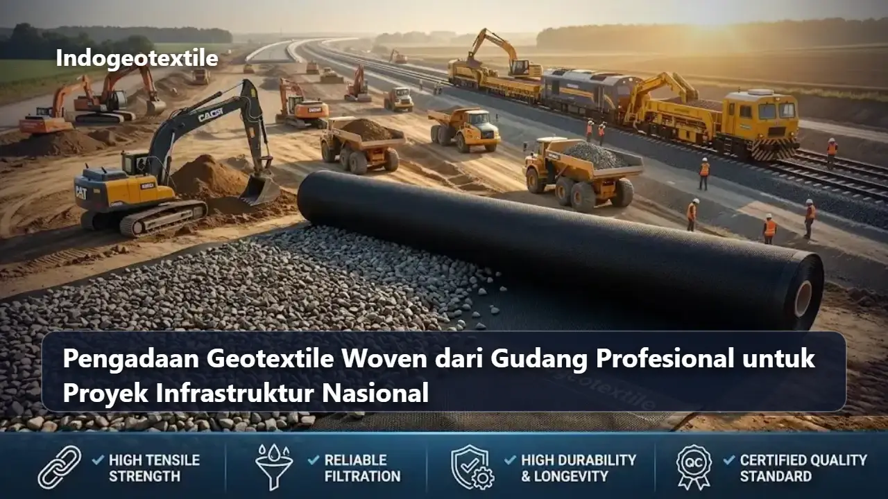 Pengadaan Geotextile Woven dari Gudang Profesional untuk Proyek Infrastruktur Nasional