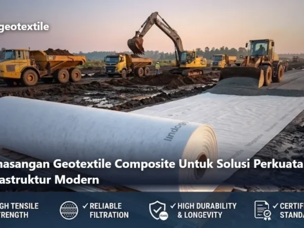 Pemasangan Geotextile Composite Untuk Solusi Perkuatan Infrastruktur Modern