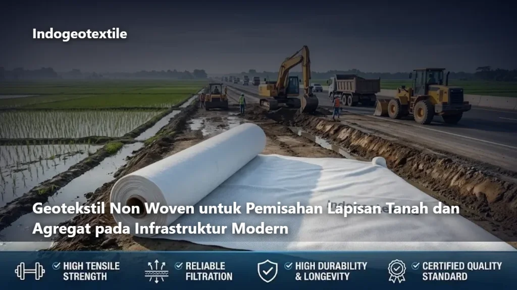 Geotekstil Non Woven untuk Pemisahan Lapisan Tanah dan Agregat pada Infrastruktur Modern