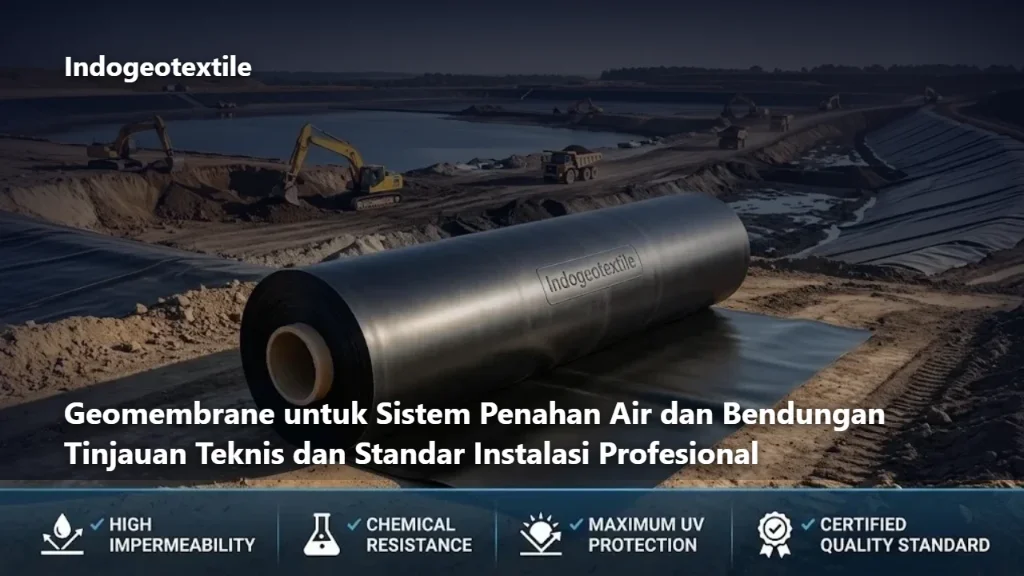 Geomembrane untuk Sistem Penahan Air dan Bendungan Tinjauan Teknis dan Standar Instalasi Profesional