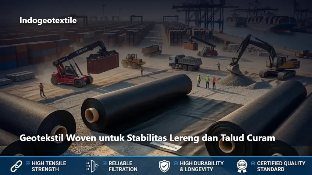 Geotekstil Woven untuk Stabilitas Lereng dan Talud Curam