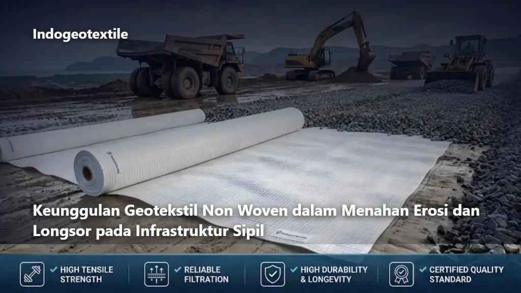Keunggulan Geotekstil Non Woven dalam Menahan Erosi dan Longsor pada Infrastruktur Sipil