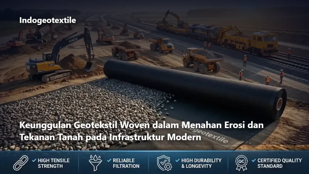 Keunggulan Geotekstil Woven dalam Menahan Erosi dan Tekanan Tanah pada Infrastruktur Modern