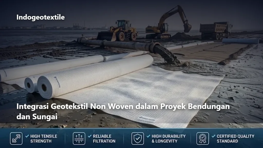 Integrasi Geotekstil Non Woven dalam Proyek Bendungan dan Sungai