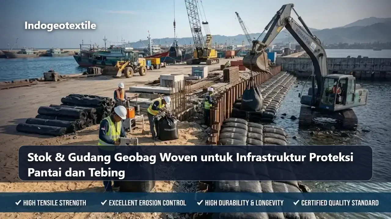 Stok Gudang Geobag Woven untuk Infrastruktur Proteksi Pantai dan Tebing