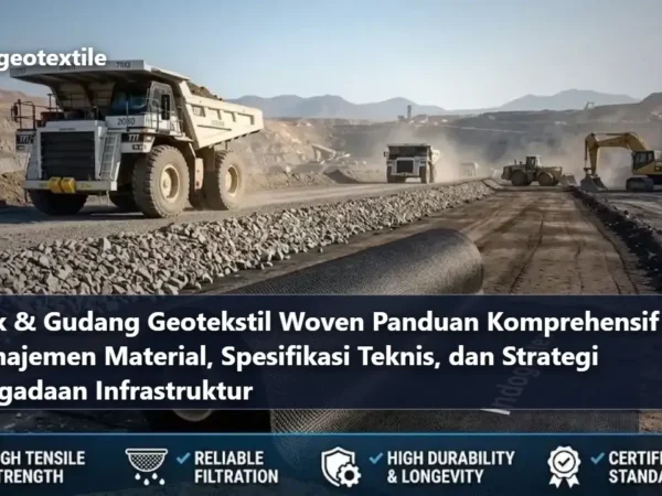 Stok Gudang Geotekstil Woven Panduan Komprehensif Manajemen Material Spesifikasi Teknis dan Strategi Pengadaan Infrastruktur