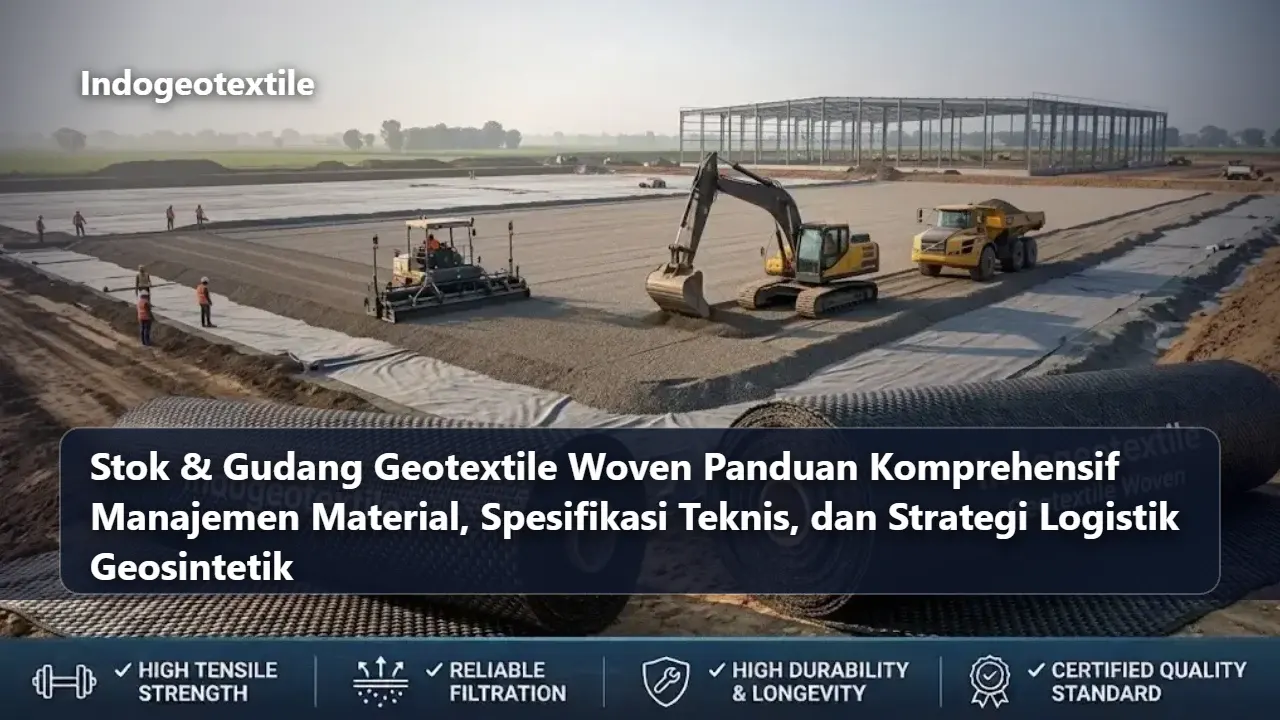 Stok Gudang Geotextile Woven Panduan Komprehensif Manajemen Material Spesifikasi Teknis dan Strategi Logistik Geosintetik